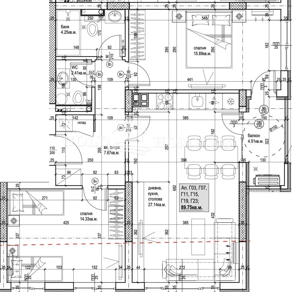 Продава 3-СТАЕН, гр. Пловдив, Южен, снимка 4 - Апартаменти - 54178144