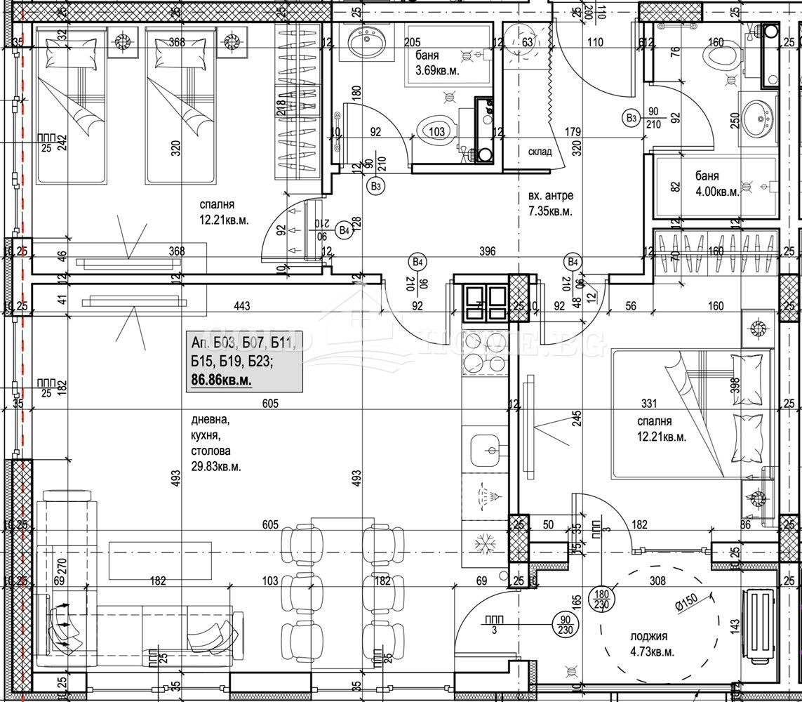 Продава 3-СТАЕН, гр. Пловдив, Южен, снимка 3 - Апартаменти - 54178144