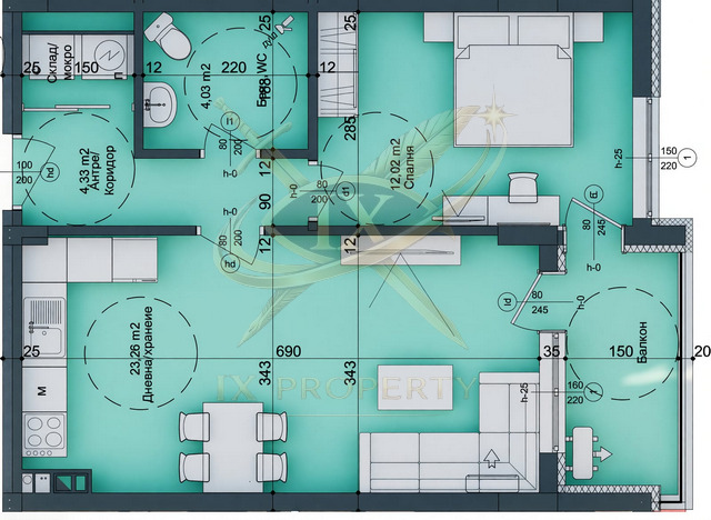 Продава  2-стаен град Бургас , Мадика , 68 кв.м | 52382043