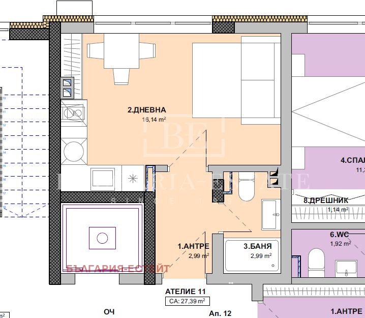 Продава 1-СТАЕН, гр. Варна, Виница, снимка 2 - Апартаменти - 53093935