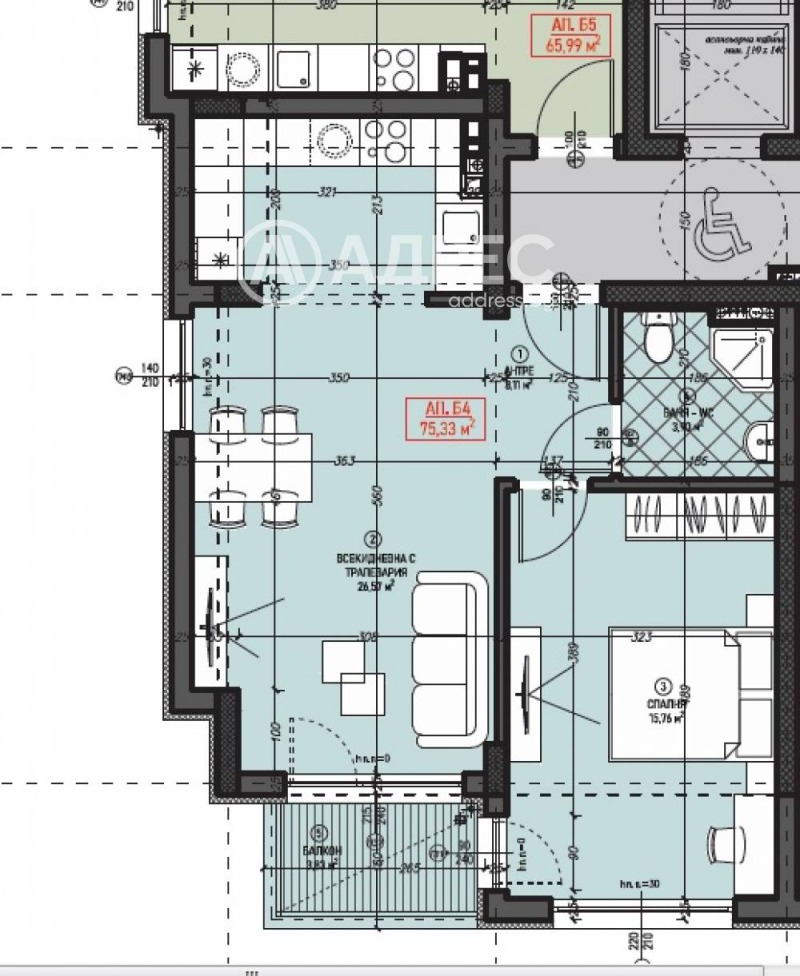Продается  1 спальня София , Левски В , 75 кв.м | 51158649 - изображение [3]