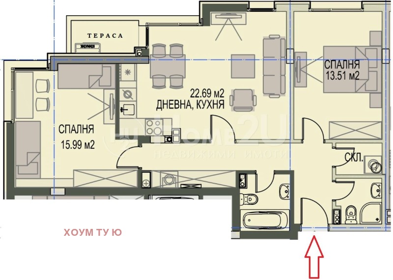 En venta  2 dormitorios Sofia , Krastova vada , 103 metros cuadrados | 45234308 - imagen [17]