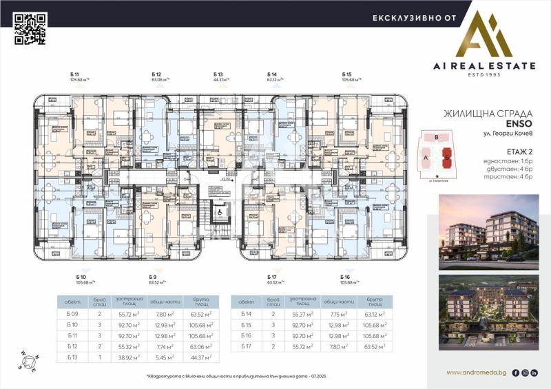 Eladó  1 hálószoba Pleven , Sirok centar , 64 négyzetméter | 40587737 - kép [2]