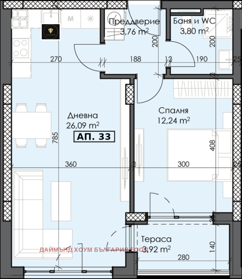 Zu verkaufen  1 Schlafzimmer Plowdiw , Trakija , 70 qm | 37062109 - Bild [2]