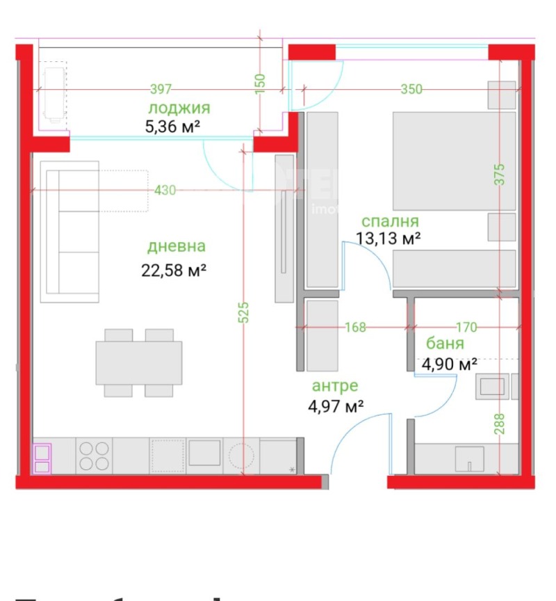 Te koop  1 slaapkamer Varna , Trosjevo , 73 m² | 51861283 - afbeelding [3]