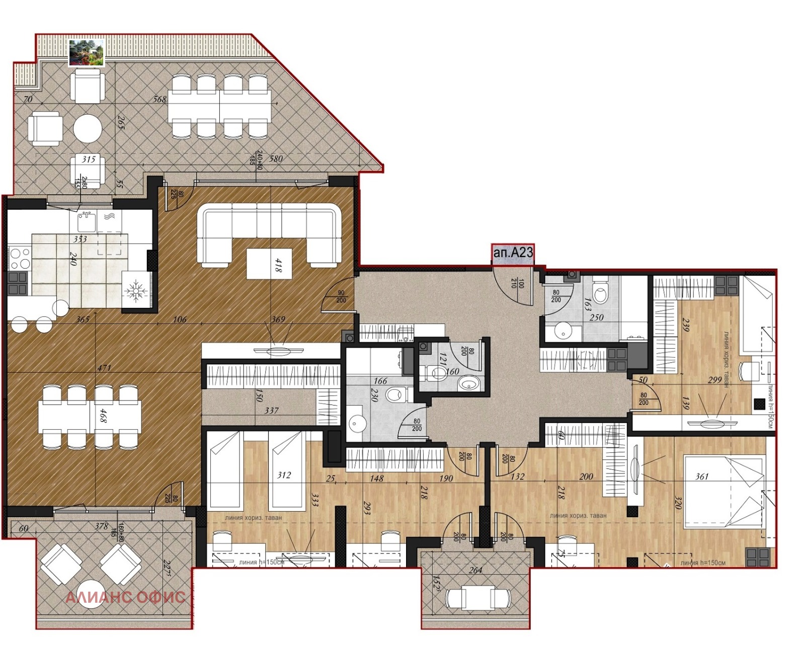 Продава 4-СТАЕН, гр. София, Кръстова вада, снимка 3 - Апартаменти - 54710421