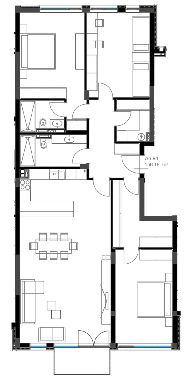 Myytävänä  3 makuuhuonetta Varna , Briz , 177 neliömetriä | 55372818 - kuva [5]