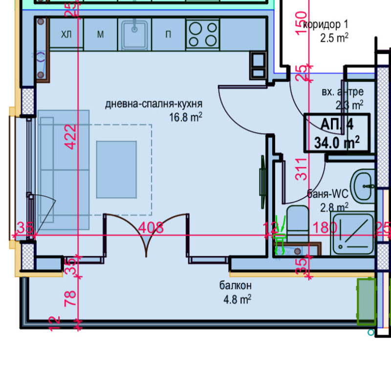 For Sale  Studio region Burgas , Primorsko , 43 sq.m | 74613571 - image [11]