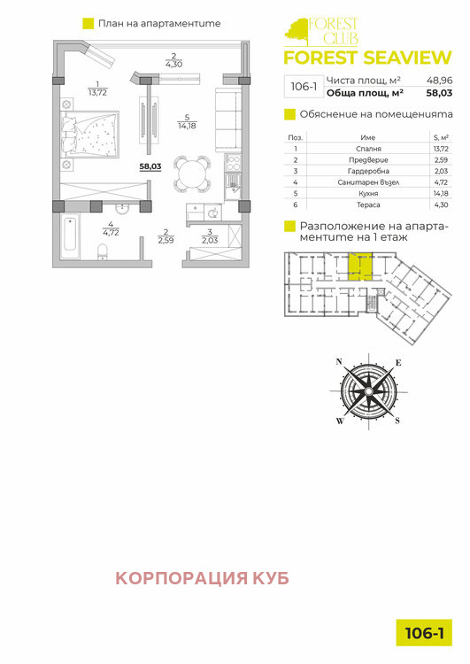 Te koop  1 slaapkamer Varna , m-t Alen mak , 58 m² | 34427745 - afbeelding [5]