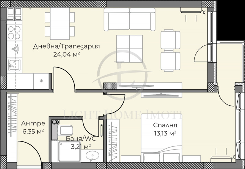 Zu verkaufen  1 Schlafzimmer Plowdiw , Hristo Smirnenski , 68 qm | 66410112 - Bild [6]