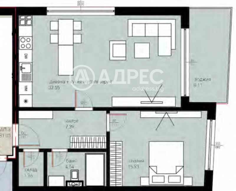 Myytävänä  1 makuuhuone Sofia , Slavija , 104 neliömetriä | 80657302 - kuva [5]