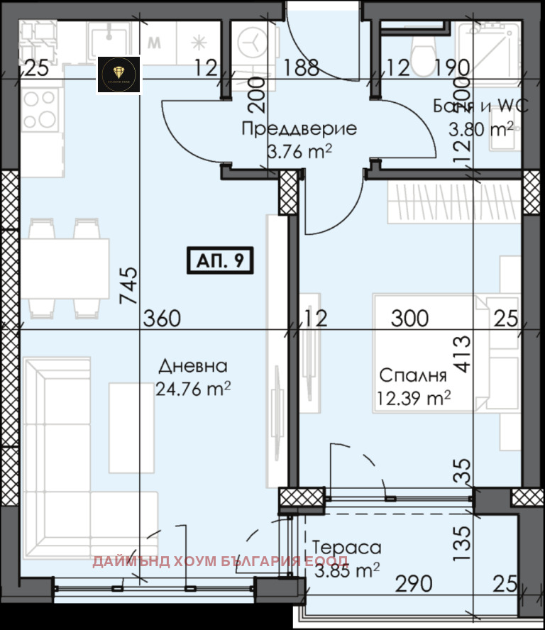 For Sale  1 bedroom Plovdiv , Trakiya , 68 sq.m | 43035569 - image [2]