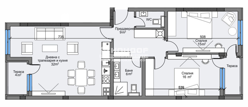 Eladó  2 hálószobás Plovdiv , Karsijaka , 127 négyzetméter | 44696102 - kép [10]