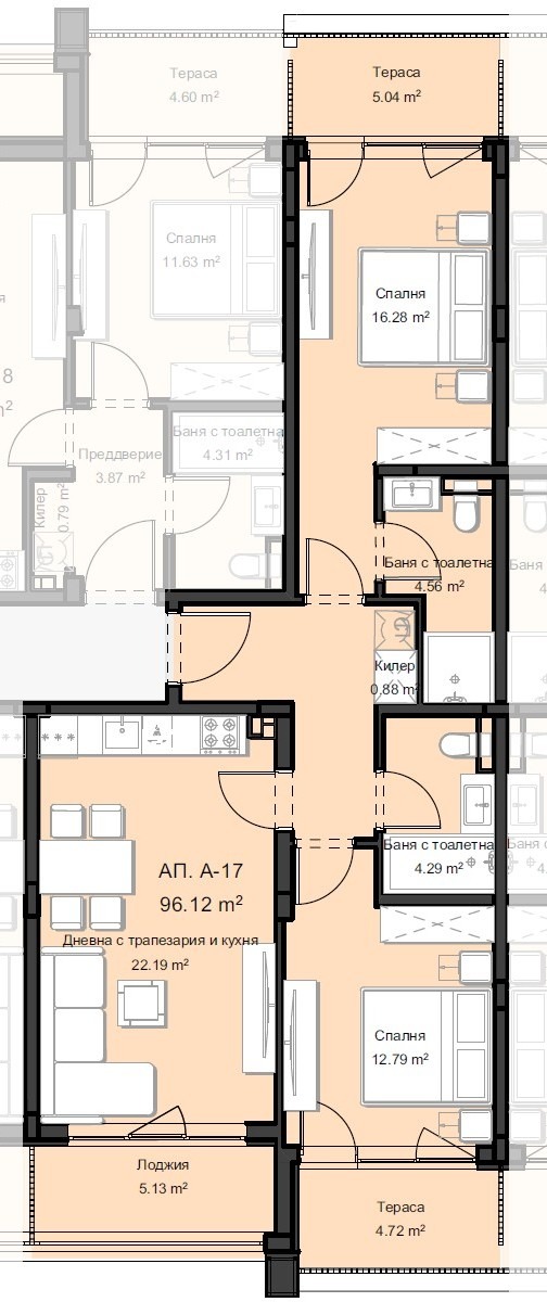 Продава 3-СТАЕН, гр. Пловдив, Остромила, снимка 5 - Апартаменти - 56430309