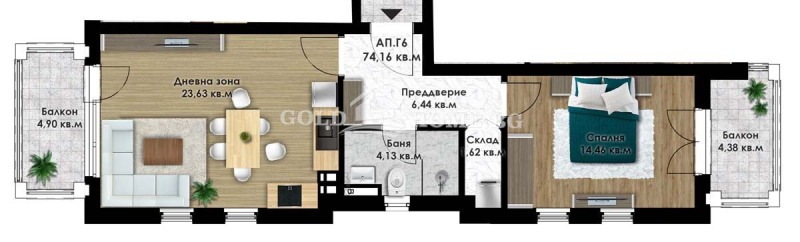 Til salgs  1 soverom Plovdiv , Komatevsko sjose , 70 kvm | 44063788 - bilde [10]