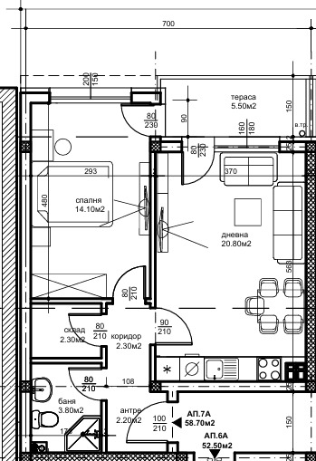 À venda  1 quarto Plovdiv , Belomorski , 67 m² | 27656097