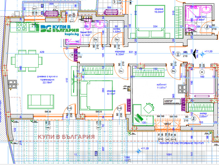 На продаж  2 спальні Варна , Колхозен пазар , 118 кв.м | 38223617 - зображення [2]