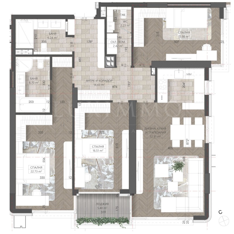 In vendita  3 camere da letto Sofia , Mladost 3 , 175 mq | 78026165 - Immagine [4]