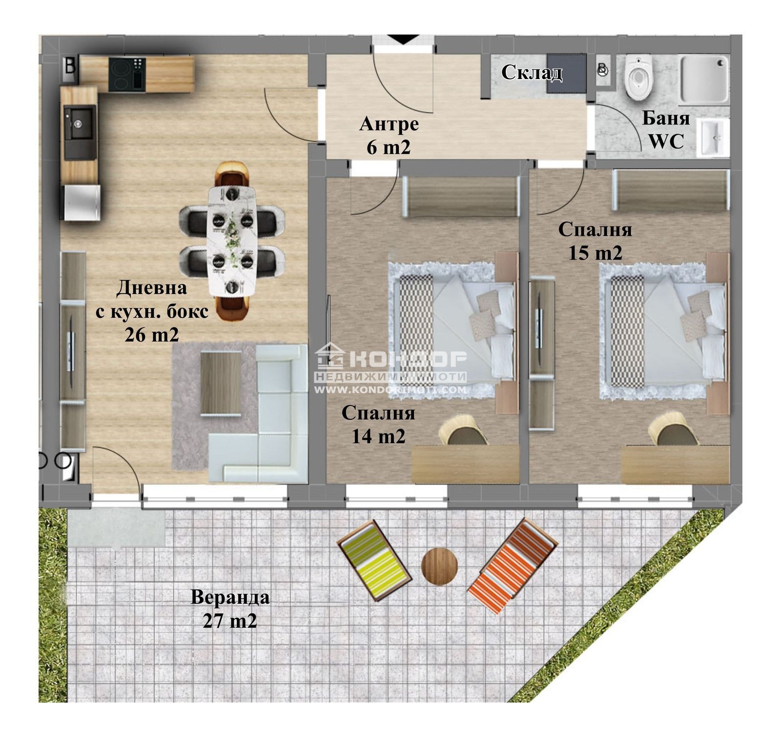 Продава 3-СТАЕН, гр. Пловдив, Прослав, снимка 2 - Апартаменти - 49953188