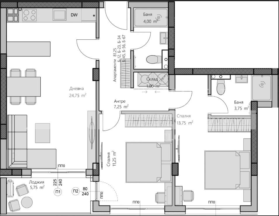 Продава 3-СТАЕН, гр. Пловдив, Христо Смирненски, снимка 2 - Апартаменти - 51586299