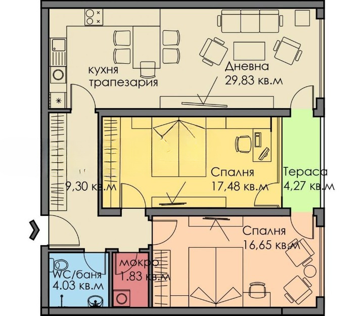 Продава  3-стаен град Бургас , Сарафово , 108 кв.м | 41588379 - изображение [4]