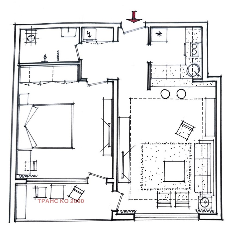 Na sprzedaż  1 sypialnia Sofia , Mladost 1 , 51 mkw | 72553249 - obraz [2]