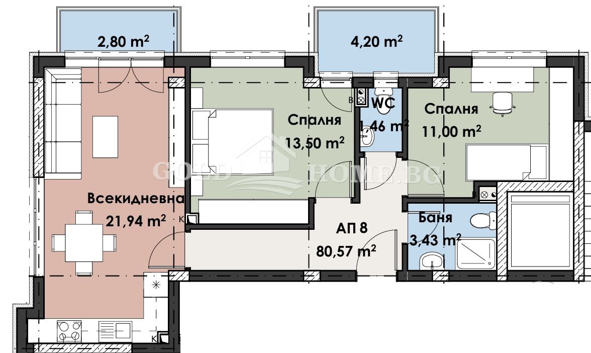 Продава 3-СТАЕН, гр. Пловдив, Кършияка, снимка 2 - Апартаменти - 53903178