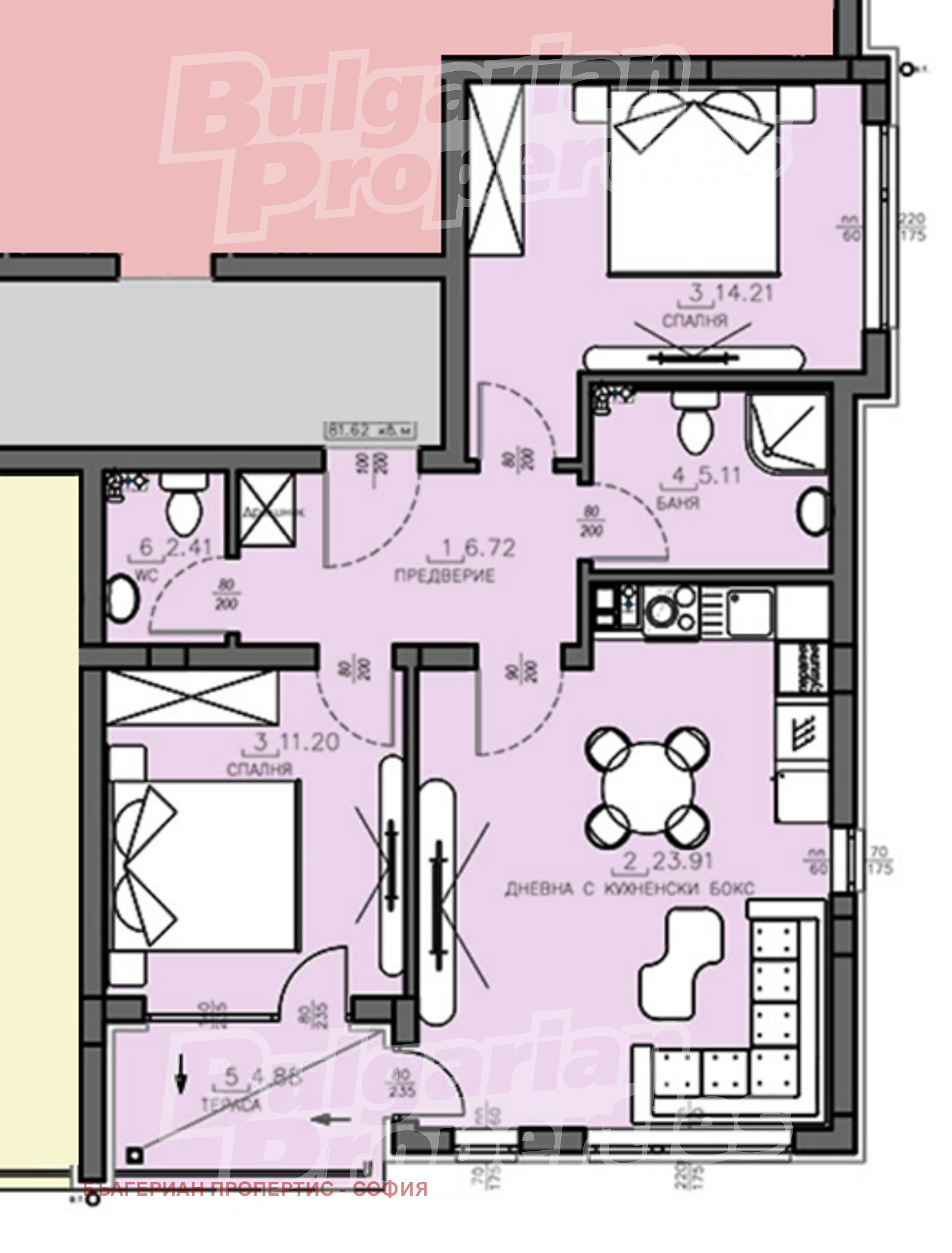 Продава 3-СТАЕН, гр. София, Малинова долина, снимка 5 - Апартаменти - 55257829
