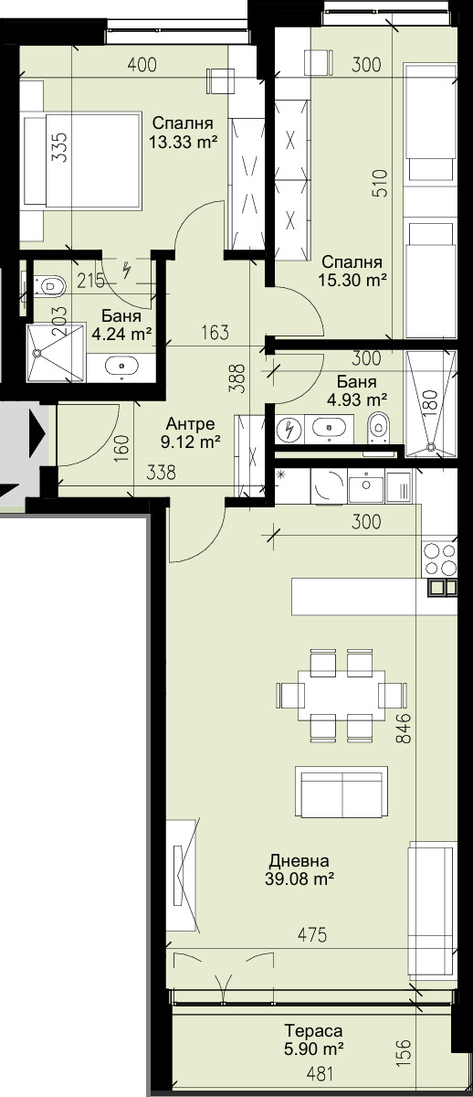 Продава 3-СТАЕН, гр. Варна, Бриз, снимка 2 - Aпартаменти - 49224867