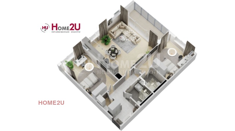 Продаја  2 спаваће собе Варна , Кајсиева градина , 113 м2 | 13981288 - слика [2]