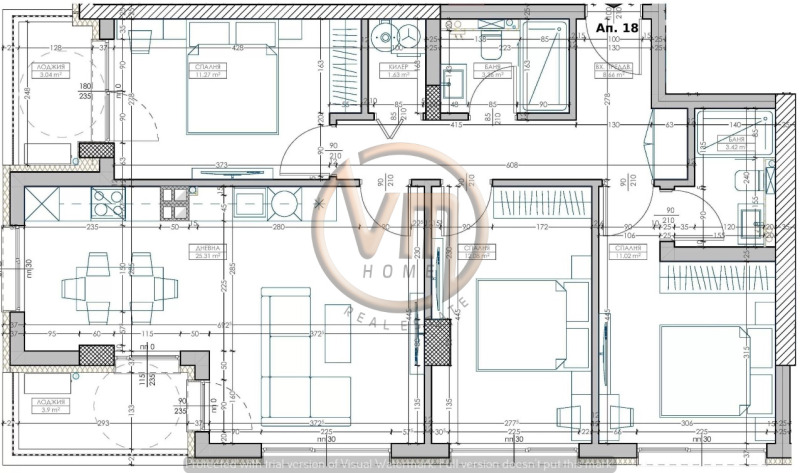 Na prodej  3 ložnice Varna , Mladost 2 , 123 m2 | 91017213 - obraz [5]