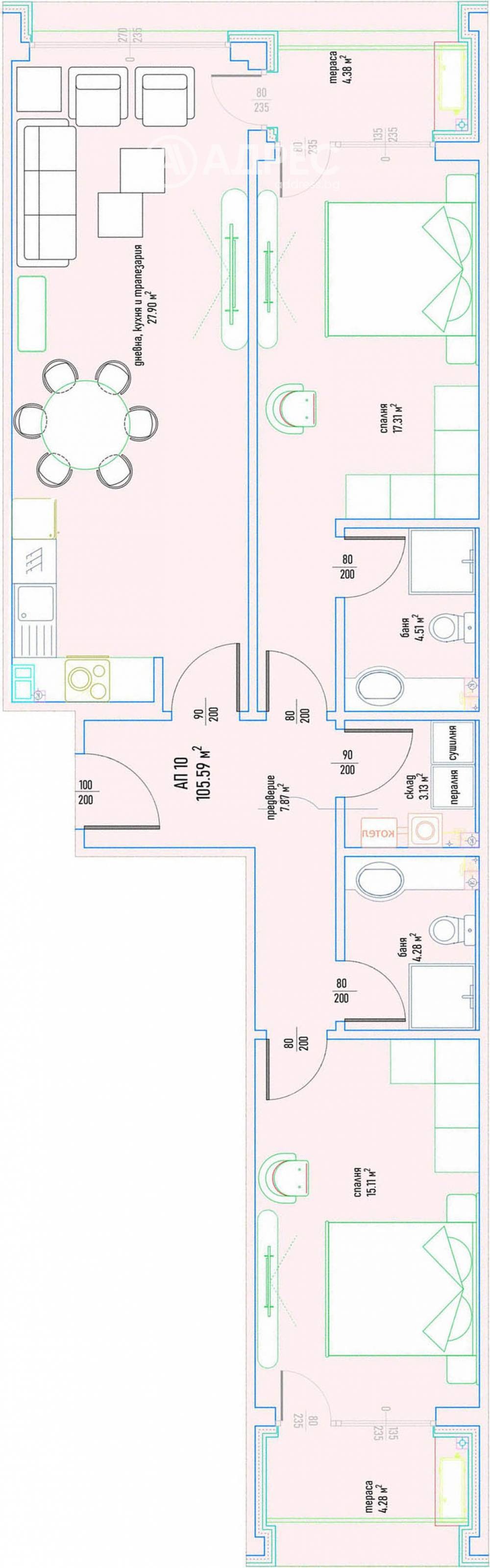 Продава 3-СТАЕН, гр. София, Малинова долина, снимка 4 - Апартаменти - 54352582