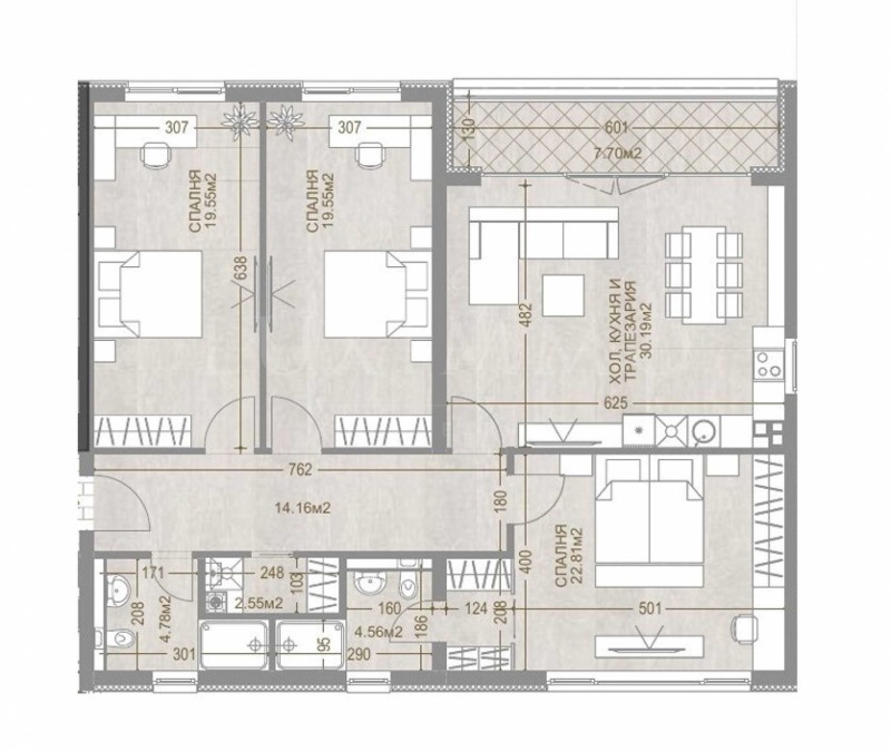 Продава 4-СТАЕН, гр. София, Манастирски ливади, снимка 11 - Апартаменти - 51456464