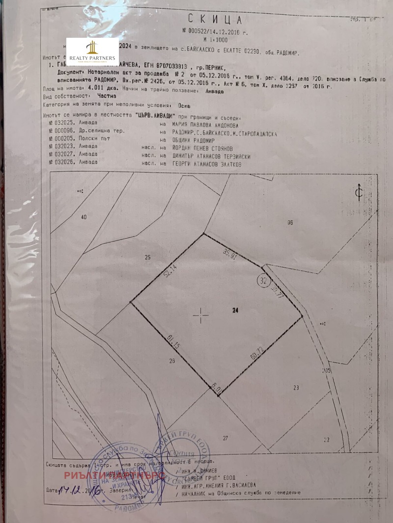 Продава ПАРЦЕЛ, с. Байкалско, област Перник, снимка 7 - Парцели - 47441043