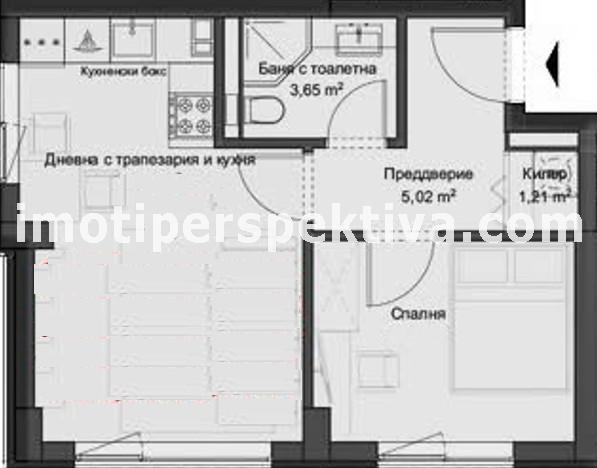 Продава 2-СТАЕН, гр. Пловдив, Кючук Париж, снимка 3 - Aпартаменти - 49222936