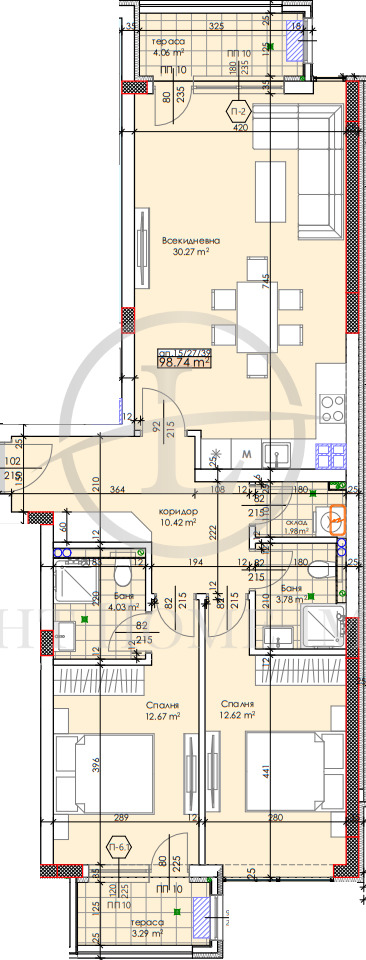 En venta  2 dormitorios Plovdiv , Trakiya , 116 metros cuadrados | 85039302 - imagen [4]