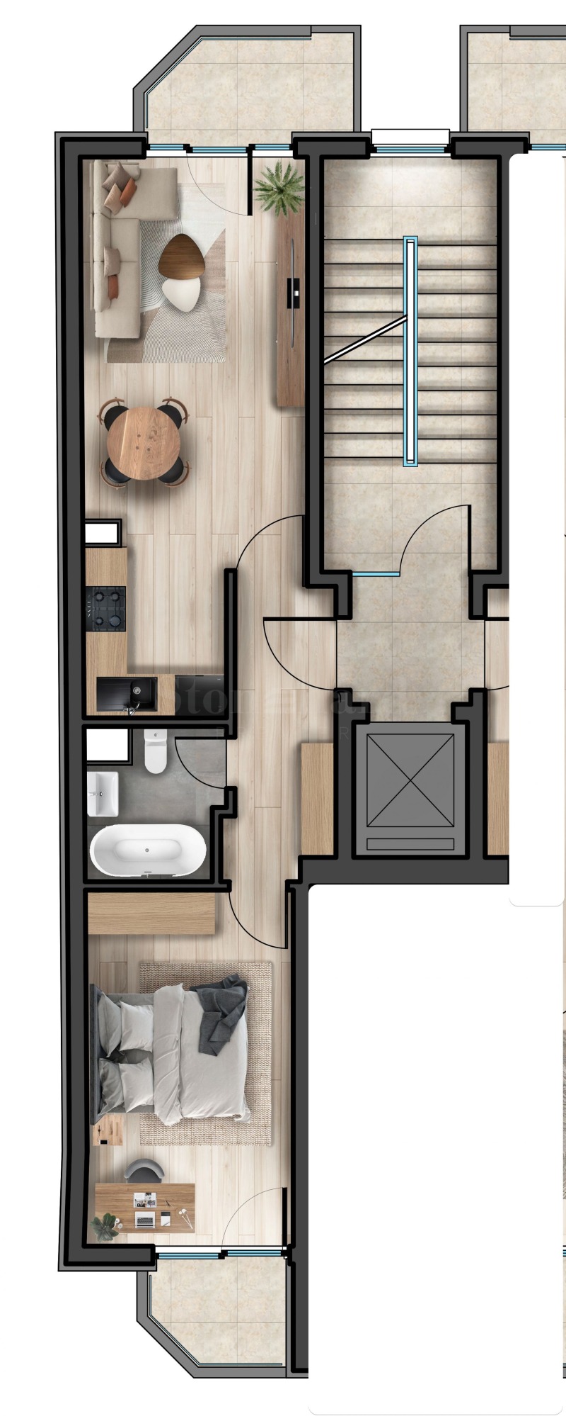 Продава 2-СТАЕН, гр. София, Център, снимка 2 - Апартаменти - 53112861