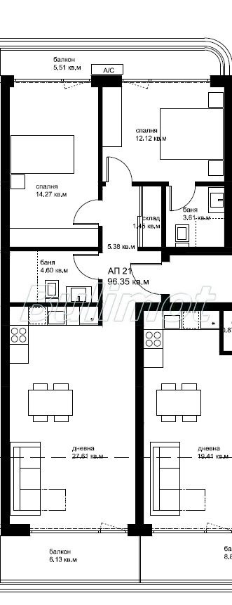 Eladó  2 hálószobás Varna , Trosevo , 108 négyzetméter | 95055381 - kép [11]