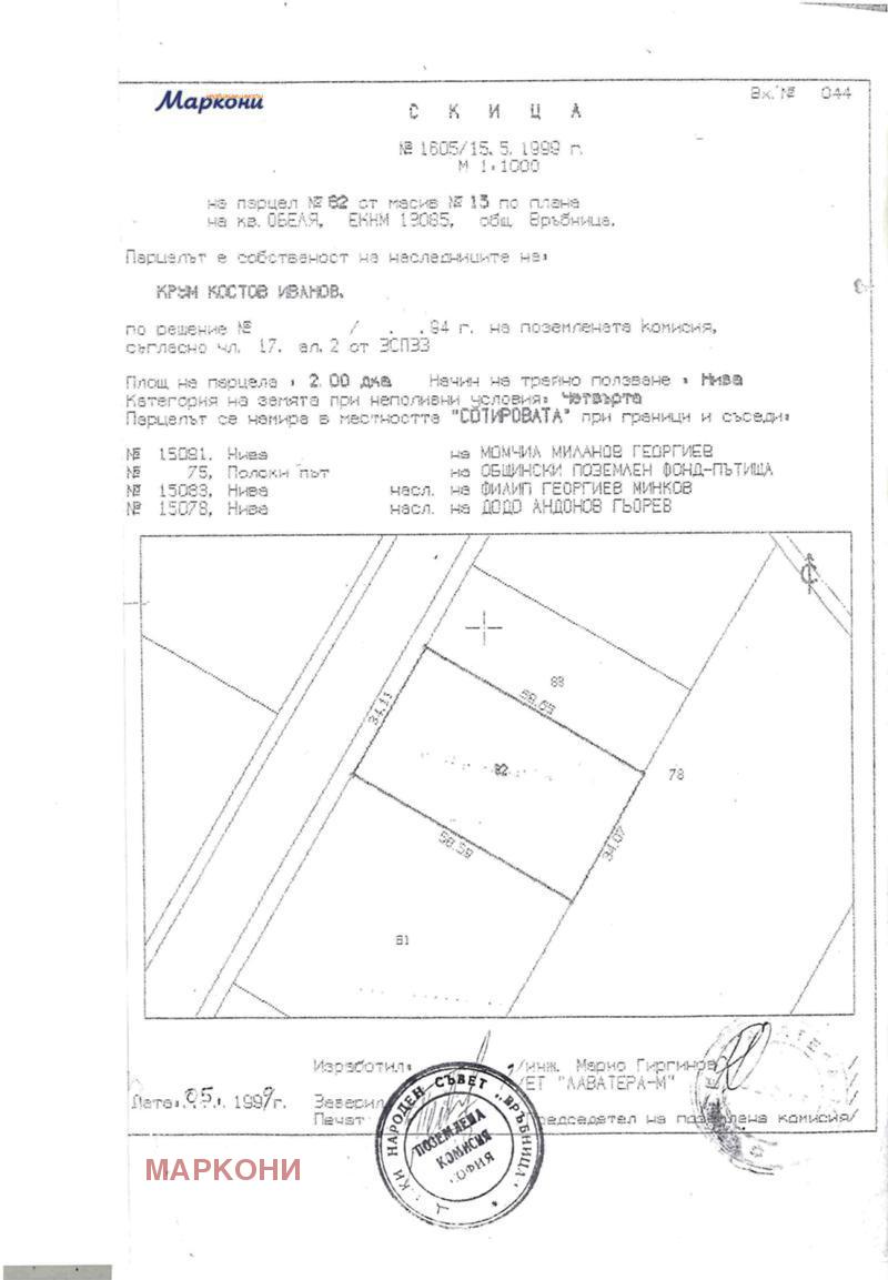 Продава ПАРЦЕЛ, гр. София, Обеля, снимка 1 - Парцели - 46852481