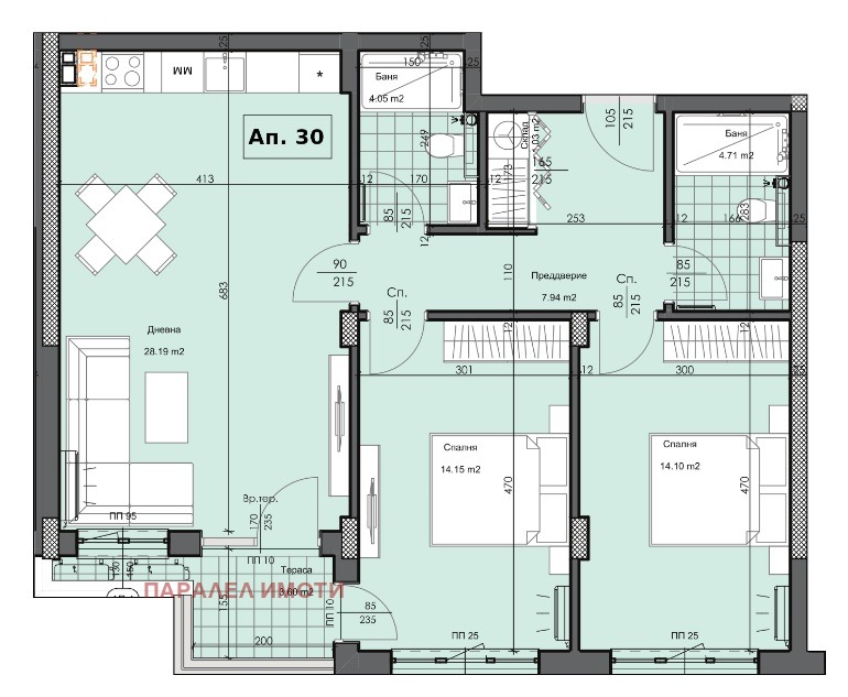 Продава  3-стаен град Пловдив , Гагарин , 109 кв.м | 20615669