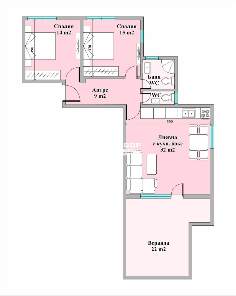 Продаја  2 спаваће собе Пловдив , Остромила , 131 м2 | 41312064 - слика [3]