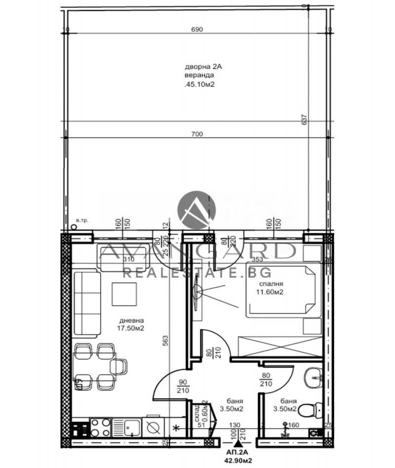 Продается  1 спальня Пловдив , Беломорски , 94 кв.м | 12164914 - изображение [2]