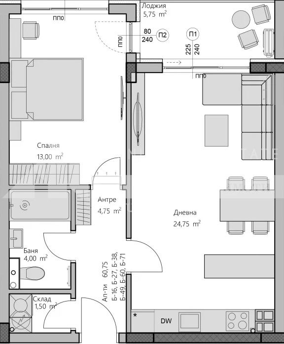 For Sale  1 bedroom Plovdiv , Hristo Smirnenski , 72 sq.m | 94286934 - image [11]
