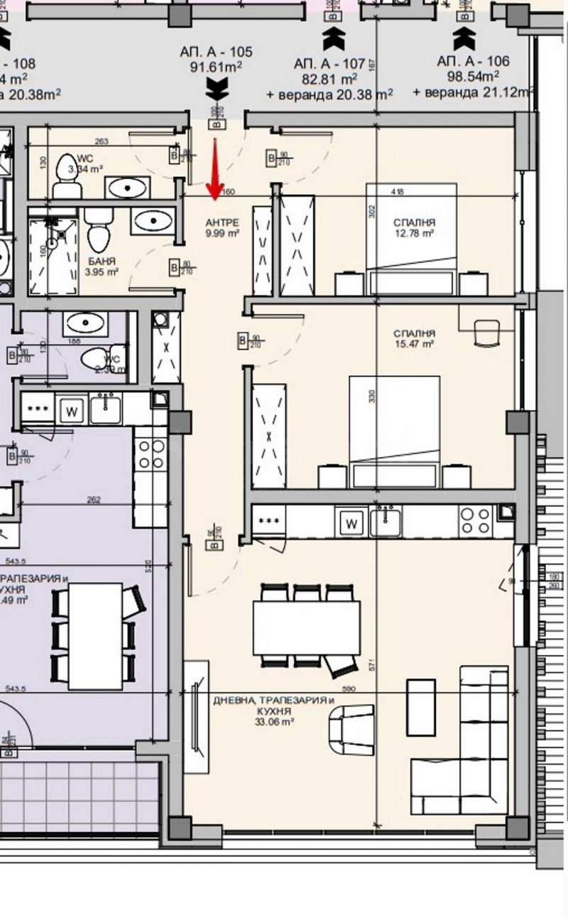 Продаја  2 спаваће собе регион Софиа , к.к. Боровец , 112 м2 | 74465920 - слика [5]