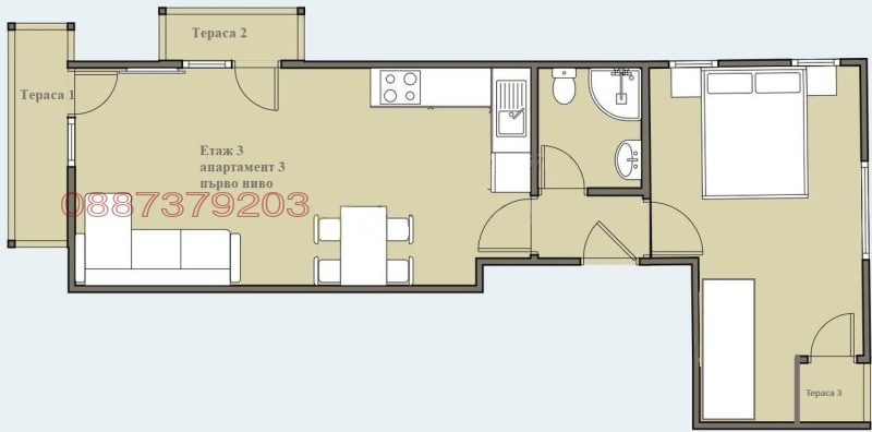 Продава МНОГОСТАЕН, гр. Бургас, Сарафово, снимка 10 - Апартаменти - 52836803