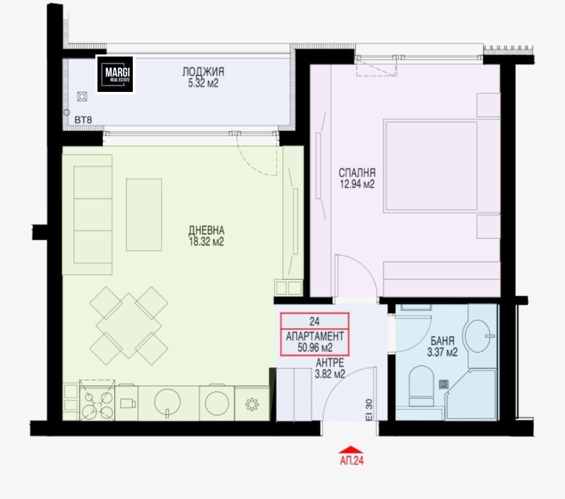 Продава 2-СТАЕН в град София, Овча купел - 60 кв.м / 225 000 € » 440 061.75 лв., МАРГИ РЕАЛ ЕСТЕЙТ