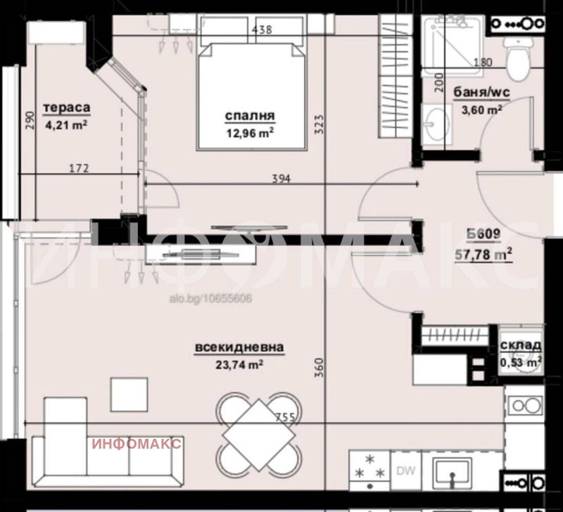 Продава 2-СТАЕН в град Бургас, Хоризонт - 66 кв.м / 114 000 € » 222 964.62 лв., ИНФОМАКС