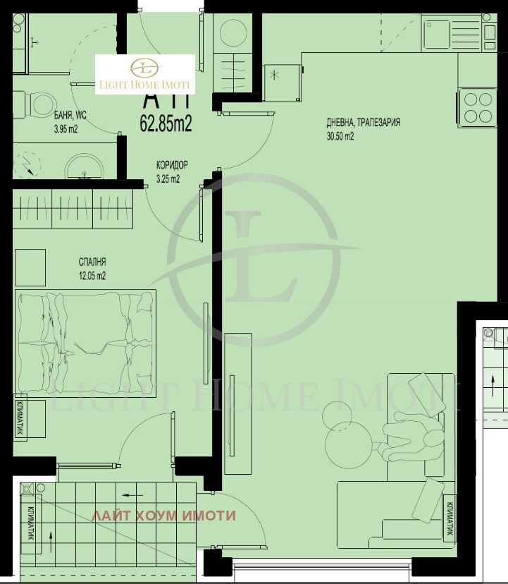 Na prodej  1 ložnice Plovdiv , Christo Smirnenski , 81 m2 | 21770276 - obraz [5]