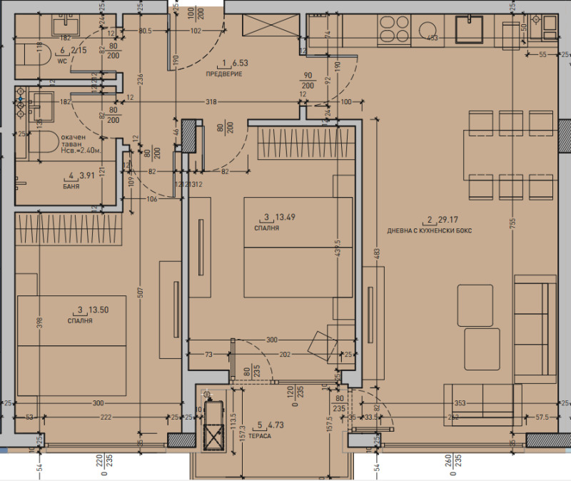 Продава 3-СТАЕН, гр. София, Малинова долина, снимка 2 - Апартаменти - 52810092