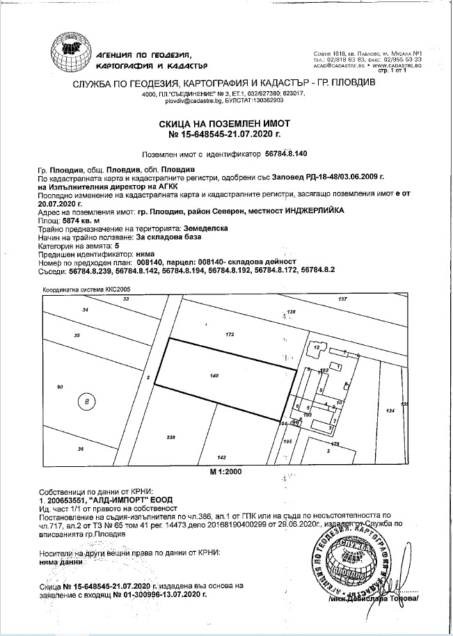 Продава ПАРЦЕЛ, гр. Пловдив, Индустриална зона - Север, снимка 4 - Парцели - 47964609